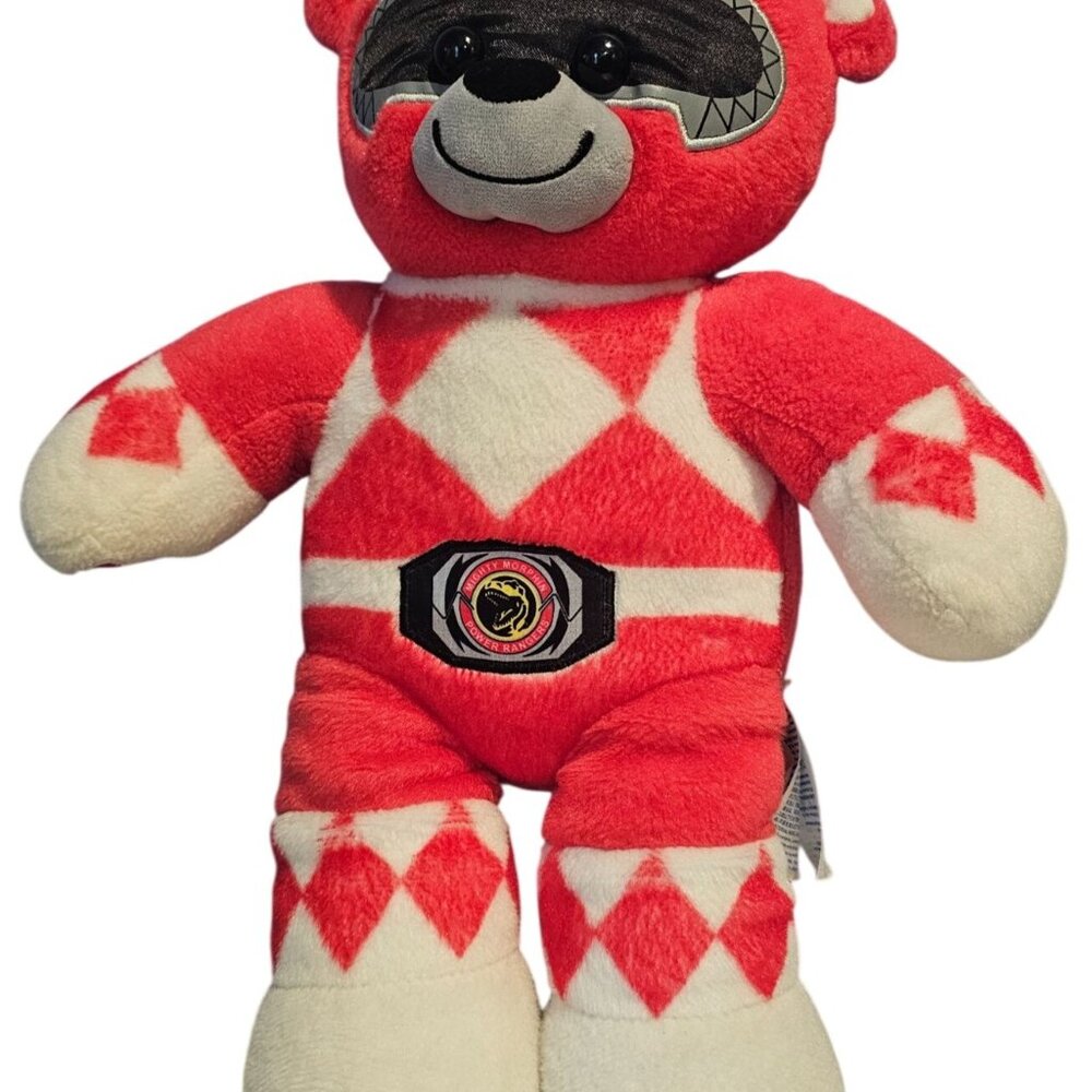 Build-A-Bear BAB Mighty Morphin Power Rangers Red Bear Plush Stuffed Animal 16"